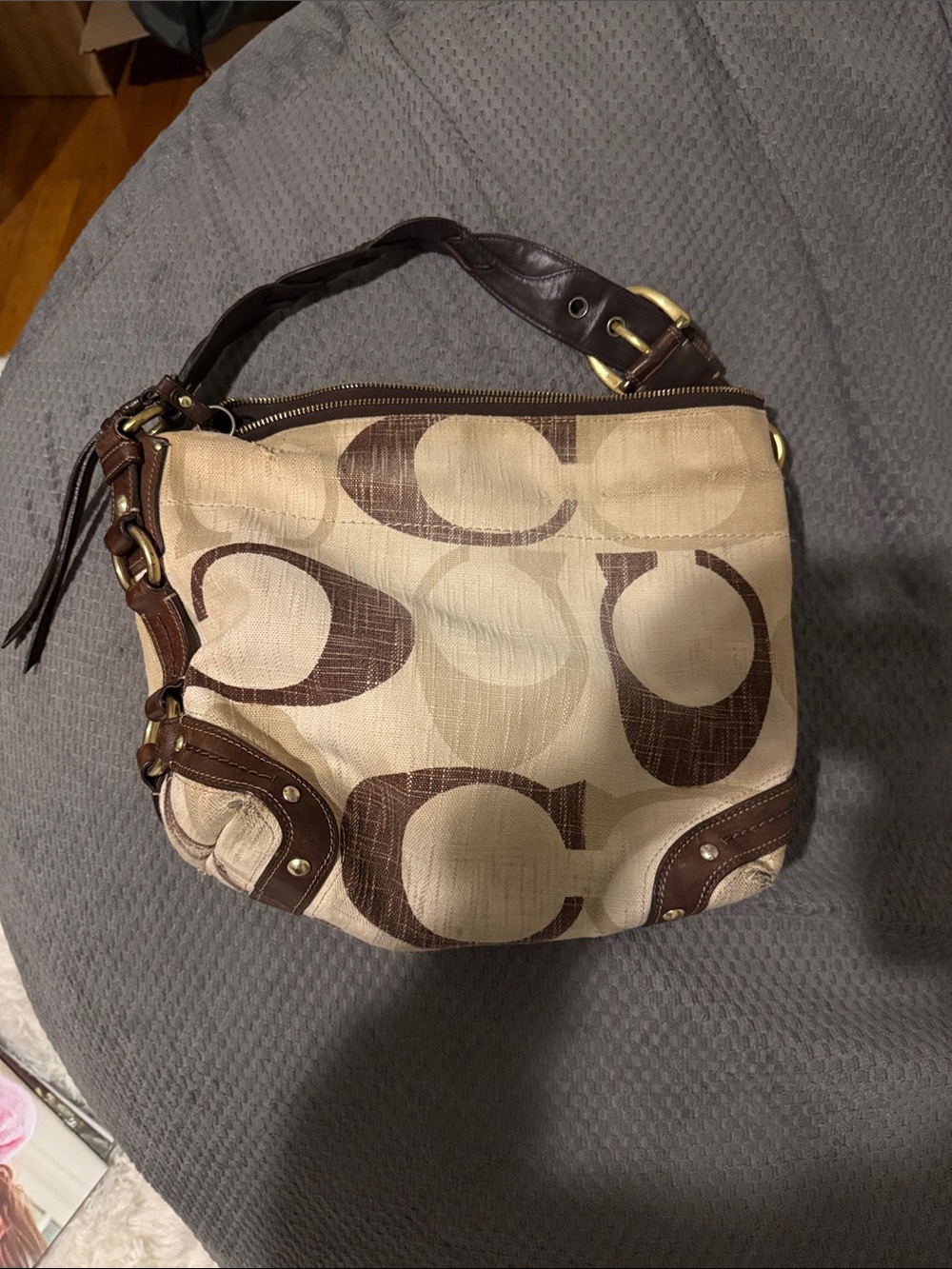 Coach signature canvas bag. Fun bag to carry and goes with a lot of outfits.